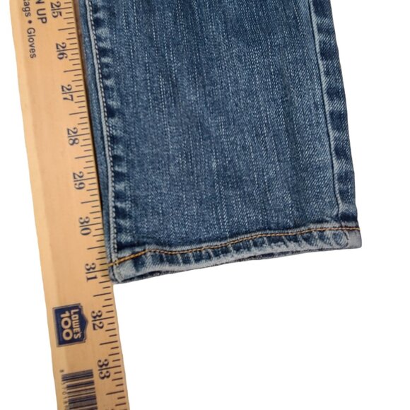 American Eagle Jeans Women 2 28x31 Stretch Skinny Low Rise Denim Medium Wash - Picture 11 of 13